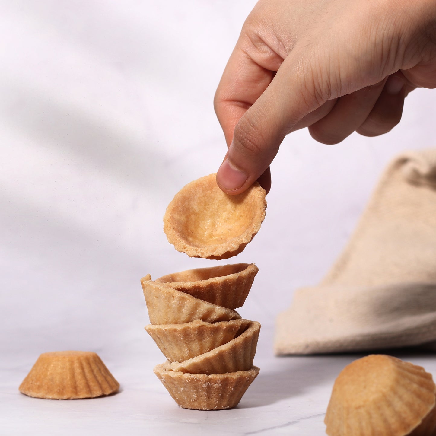 One bite tart shells salted