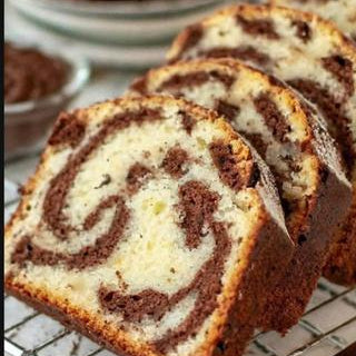 Chocolate marble tea cake